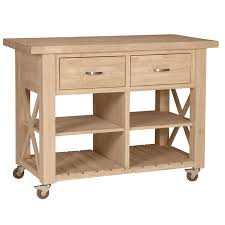 See more ideas about rolling kitchen island, kitchen, kitchen island cart. X Side Rolling Kitchen Island With Butcher Block Top