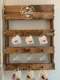 Coffee Cup Rack Coffee Sign With Hooks
