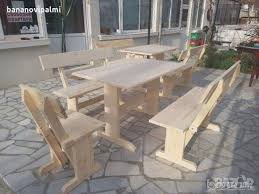 Произвеждаме по поръчка масивни дървени маси, пейки и столове за заведения и градини. Drveni Masi I Pejki V Masi V S Ravda Id27331857 Bazar Bg