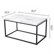 Black Metal Box Frame Coffee Table
