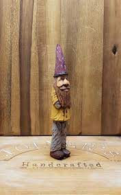 Wood Carving Tall Wooden Gnome With