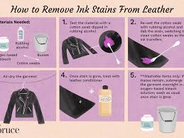 Clean the ink with rubbing alcohol. How To Remove Ink Stains From Clothes And Leather