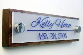 Office Door Name Plate Personalized