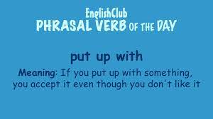 put up with voary englishclub