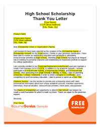 Scholarship Thank You Letter Samples Free Ms Word Templates
