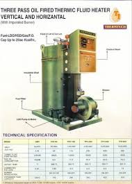 vertical thermic fluid heater