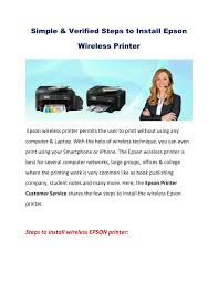Every printer is not compatible with the mac operating system. Ppt Verified Steps To Install Epson Wireless Printer Powerpoint Presentation Id 7876540