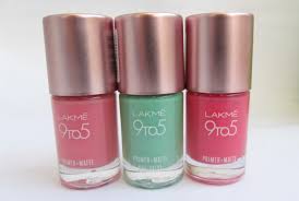 Lakme 9 To 5 Primer Matte Nail Color Blush Green Rosy