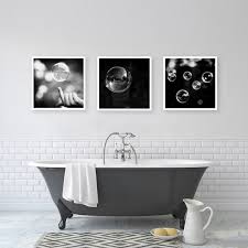 Black And White Bathroom Set Abstract