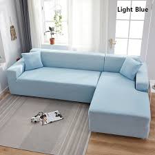 l shape solid colors couch cover
