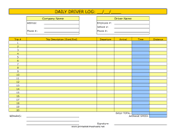 Driver Timesheet Printable Time Sheet