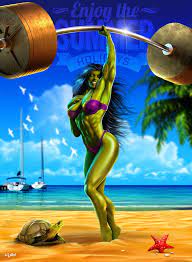 She hulk muscle beach