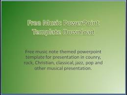 Free Music Powerpoint Templates Download Background Presentation