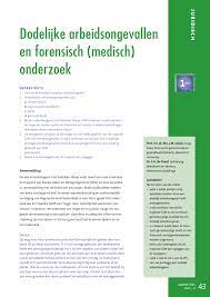PDF) Dodelijke arbeidsongevallen en forensisch (medisch) onderzoek