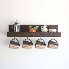 Coffee Mug Shelf With Hooks Coffee Mug