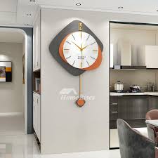 Large Silent Wall Clock Pendulum