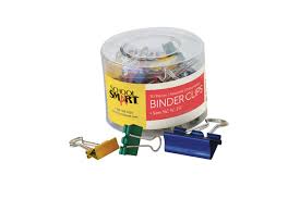 School Smart Presentation Binder Clips Assorted Sizes And Colors
