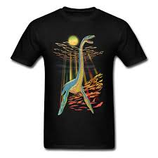 Cool T Shirts For Men Graphic Loch Ness Plesiosaur Custom Ink T Shirt Spring Summer Tops Tees Funny Design Dinosaur Moon T Shirts Shopping Really