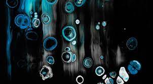 1440x2960 Blue And Black Abstract Paint