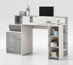 Choose traditional, modern designs or impressive executive desks. Calson White And Grey Desk With Hutch And Drawers Computer Office Desk 2673 Ebay