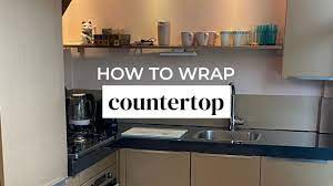 tutorial how to wrap a kitchen worktop