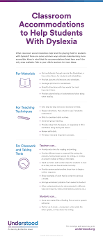 clroom accommodations for dyslexia