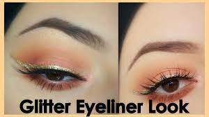 glitter eyeliner makeup tutorial huda