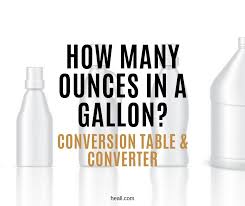 How Many Ounces In A Gallon Conversion Table Converter