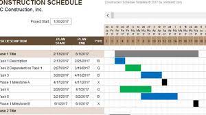 project construction schedule template