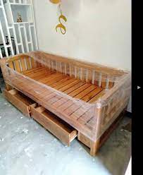 wooden sofa day bed w drawers