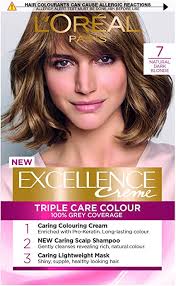 If your hair color easily fades in the sun, then going blonde is a good idea. L Oreal Excellence Permanent Hair Colour 7 Natural Dark Blonde Amazon Co Uk Beauty