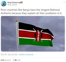 Kenya's commander in chief of the armed forces vs uganda's omudefence forces #kenyavsuganda pic.twitter.com/rdajbl9aay. Comment Linking Kenya S Anthem To Poverty Sparks Twitter War Between Kenyans And Ugandans