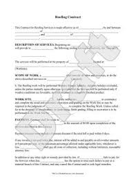 Roofing Contract Template Free Form With Sample Sample