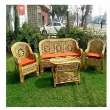 Antique Brown Bamboo Furniture Sofa Set