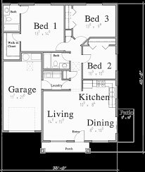 single story duplex house plan 3