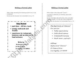 The most common layout of a business letter is known as block format. Writing A Formal Letter Esl Worksheet By Ginnilini