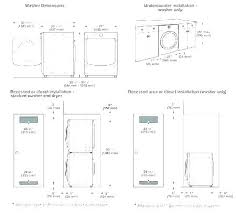 Washer Dryer Dimensions Standard Side By And Measurements