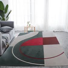 grey red carpet home floor rugs acrylic