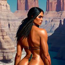 a native american sexy woman))),Style: Biopunk, Medium: Digit... - Arthub.ai