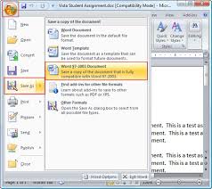 word 2007 doent in doc format