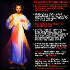 The chaplet is preceded by two opening prayers from the diary of saint faustina and followed by a closing prayer. Divine Mercy Chaplet Catholics Striving For Holiness Facebook