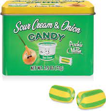 Sour Cream & Onion Candy 12 Piece Tin Flavor Hard Candy | eBay