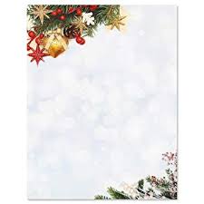 Amazon Com Holiday Sparkle Christmas Letter Papers Set Of 25