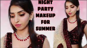 summer night party makeup look sweat