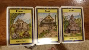 Lowering the complexity level was intentional for those seeking fun and interaction. What Real Life Buildings Are The Settlers Of Catan Victory Point Cards Based On Board Card Games Stack Exchange