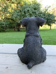 Schnauzer Statue Dog Figurine Sitting