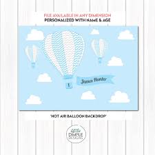 hot air balloon birthday banner