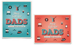Fathers Day Sale Poster Template Design