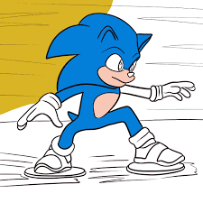 sonic coloring page 1 busy shark