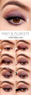 navy and plum smokey eyeshadow tutorial